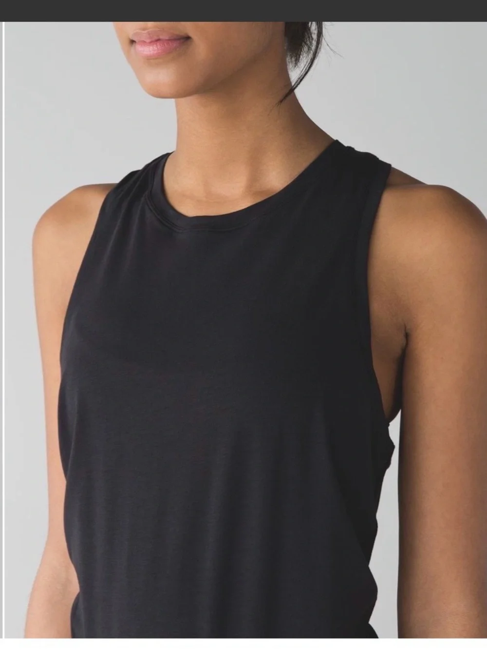 Womens black Lululemon All Tied Up Tank  size 8